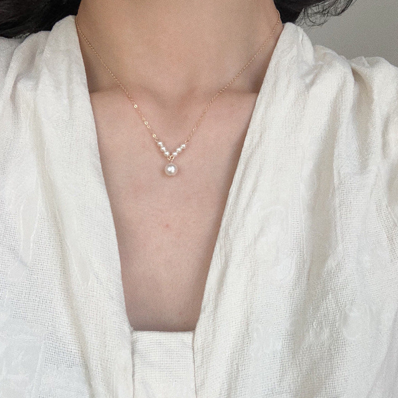 Pearl Tassel Necklace for Women