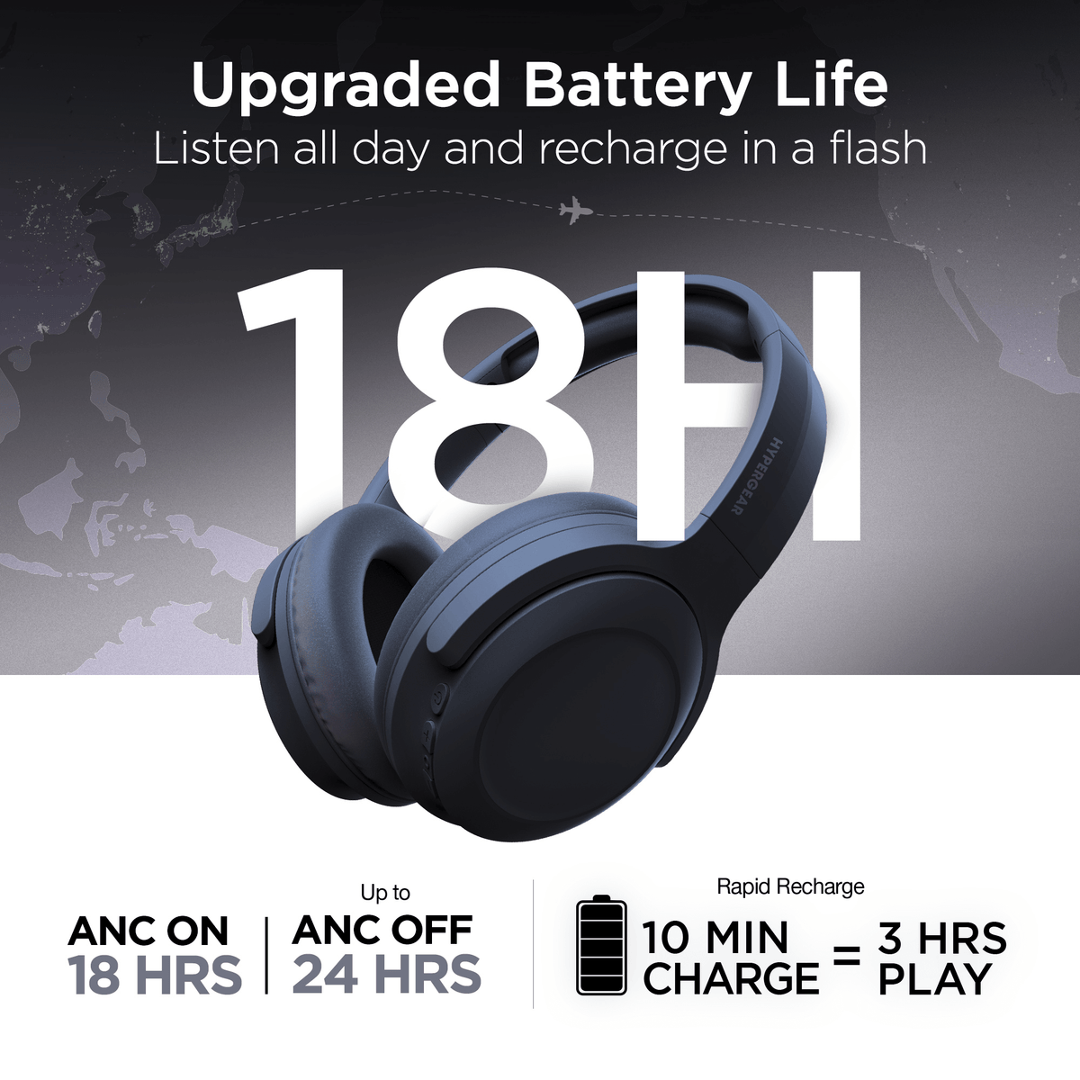 HyperGear Stealth2 ANC Wireless Headphones