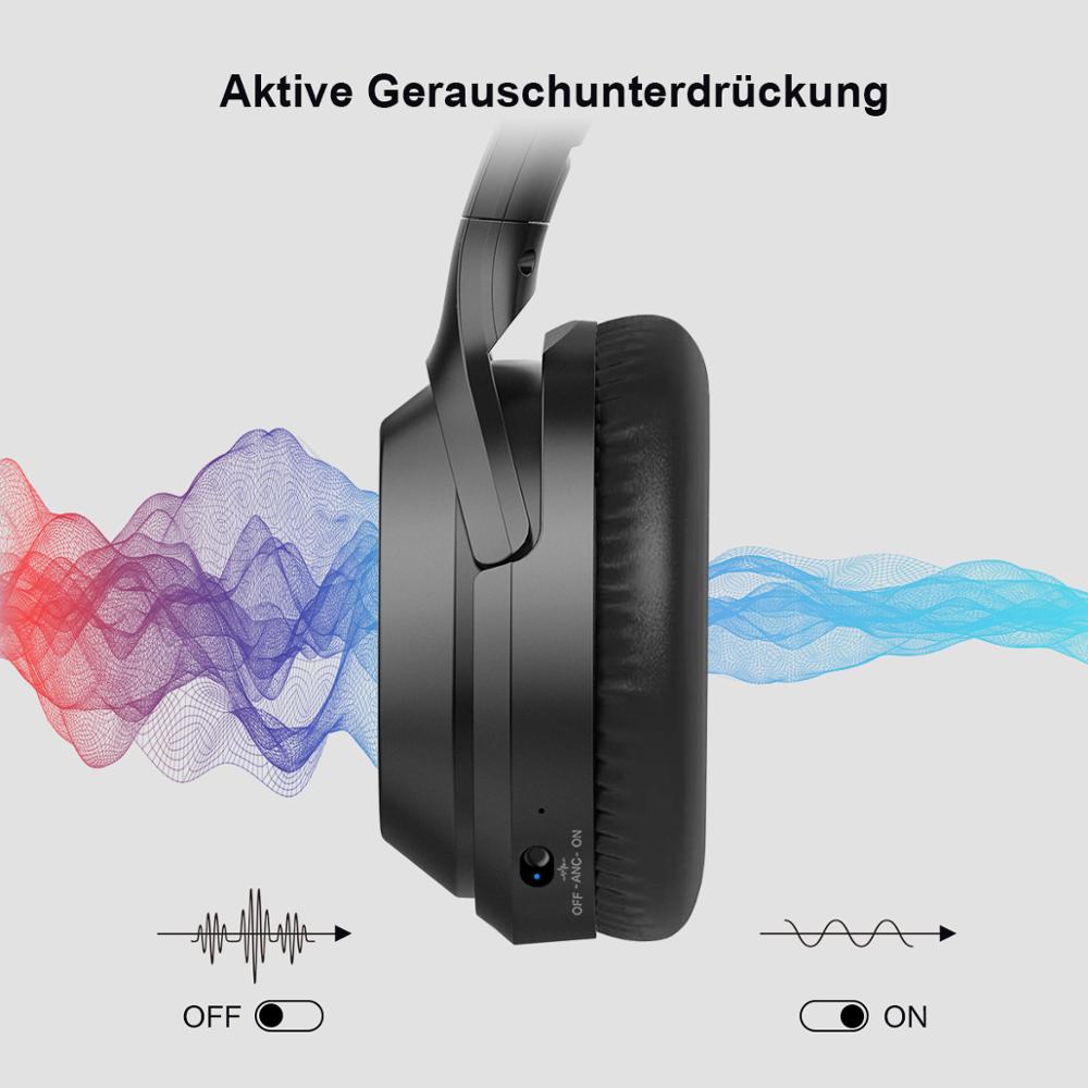 M98 Active Noise Cancelling Headphones with Bluetooth and Long Battery Life for Immersive Sound Experience