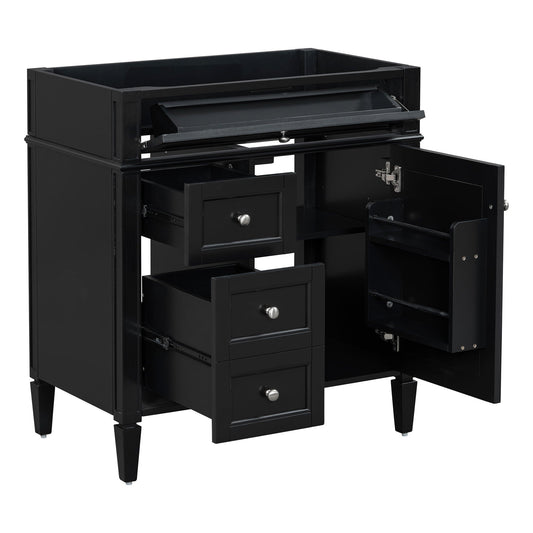 Bathroom Vanity With 2 Drawers and Tip-Out Storage Cabinet