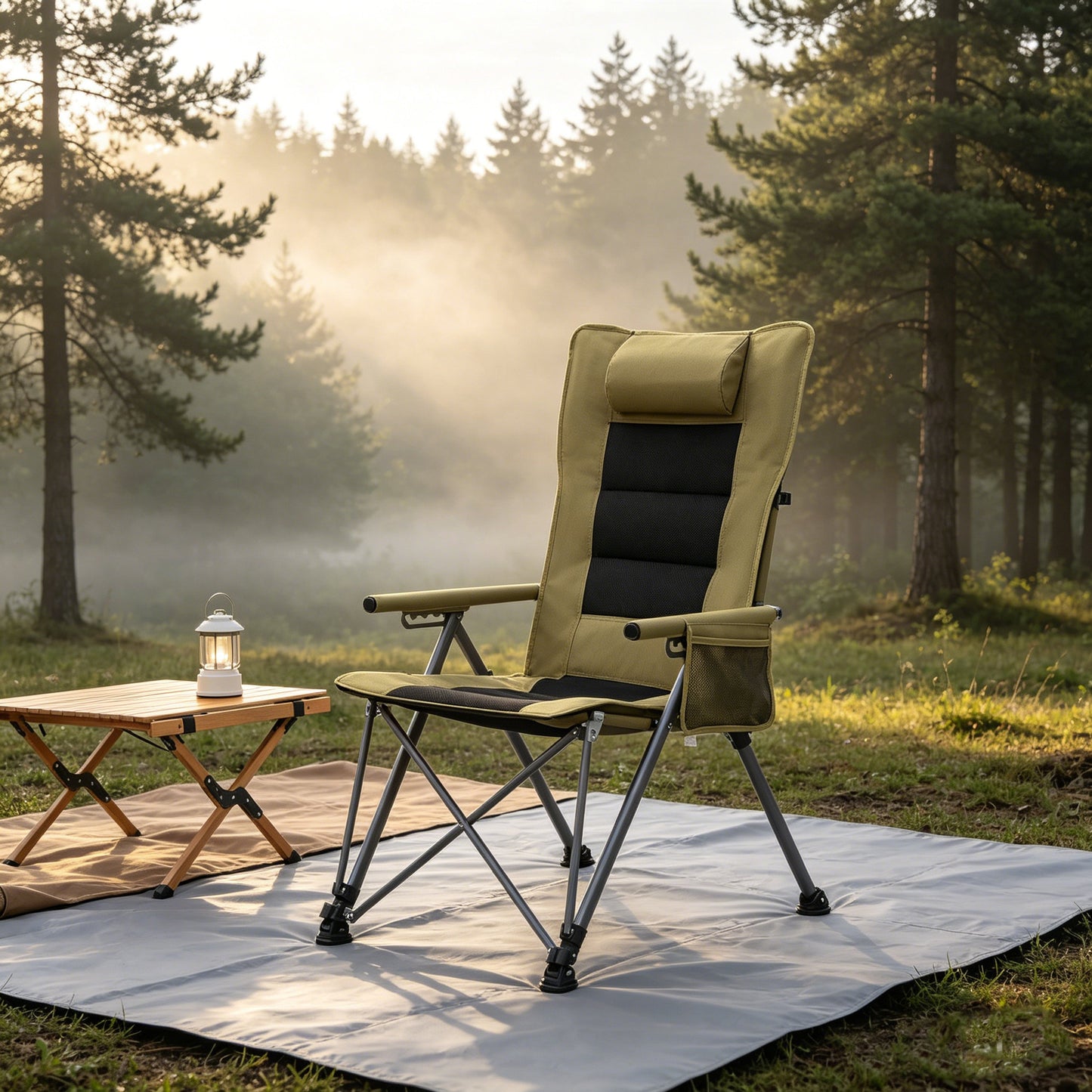 5-Position Adjustable Reclining Camping Chair