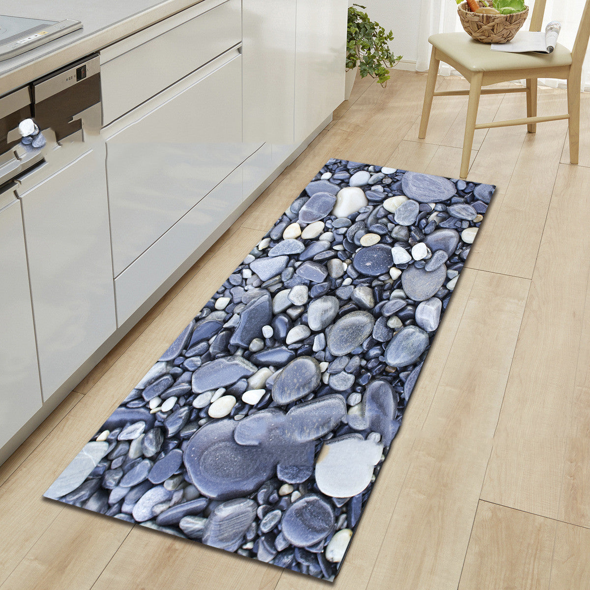 Non slip mat beside tea table in home bedroom