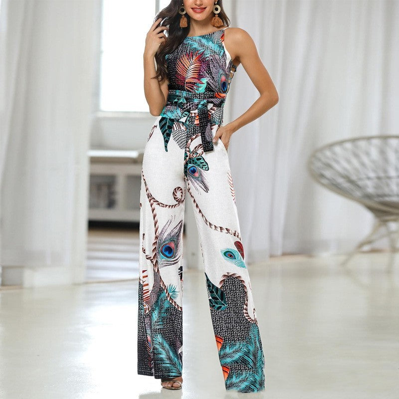 SPRING FLORAL print casual jumpsuit FASHION FOR WOMEN