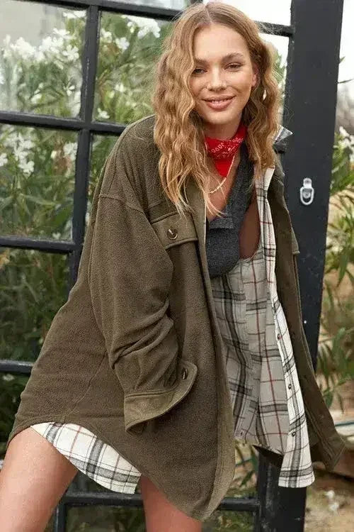 Sunset Fleece Jacket - Cozy Oversized Outerwear - Femstylo