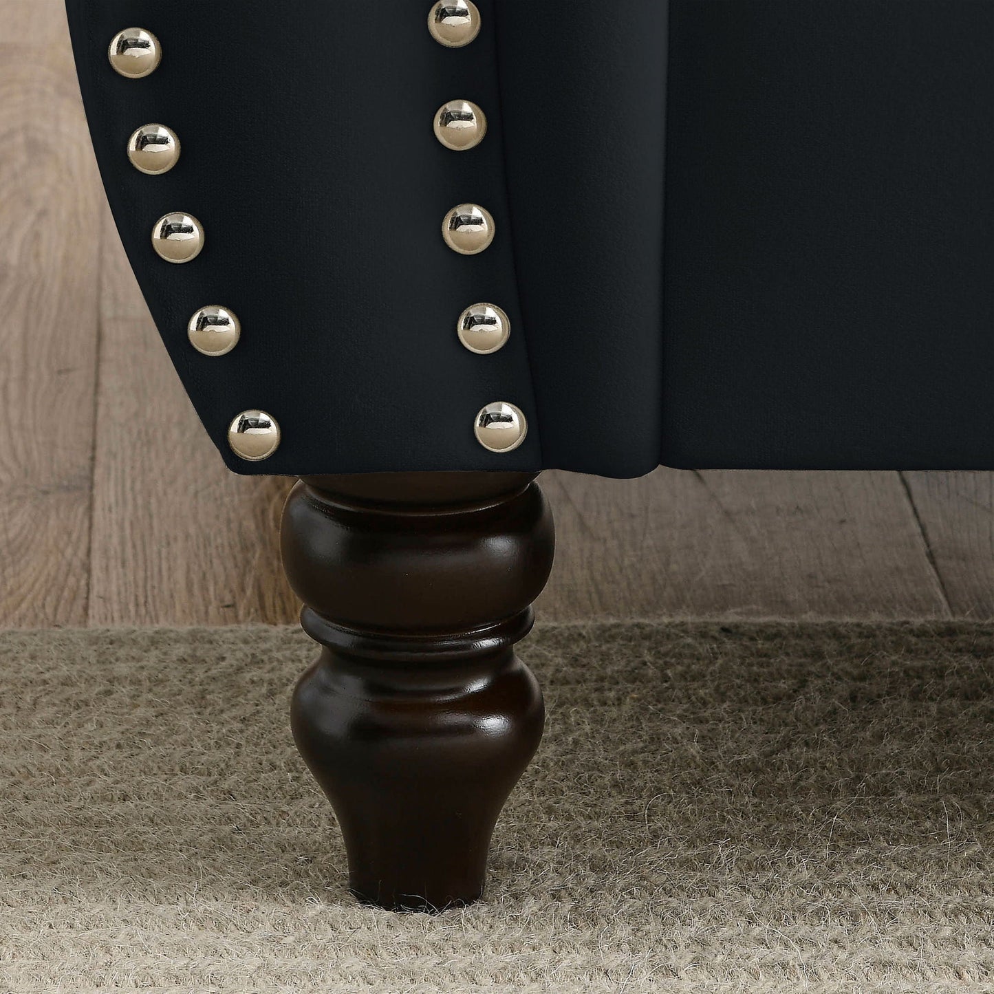 Chesterfield Sofa With Rolled Arms And Nailhead Trim