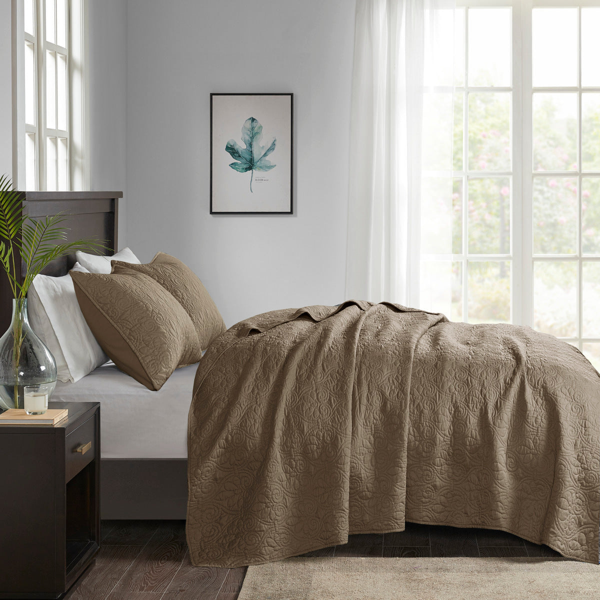 Reversible Quilt Set Mocha King/Cal King