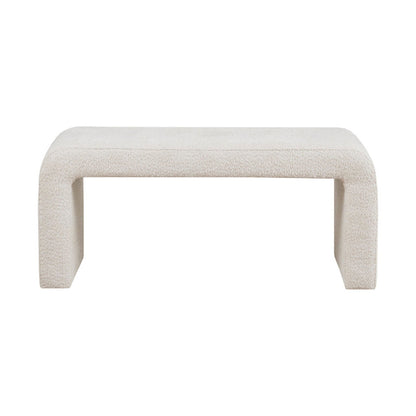 Modern Contemporary Boucle Waterfall Bench