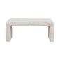Modern Contemporary Boucle Waterfall Bench