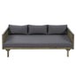 Claremont 3 Seater Daybed Teak Acacia Wood Water Resistant Cushions