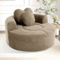 Round Sofa Bed with Memory Foam Sectional Couch for Living Room
