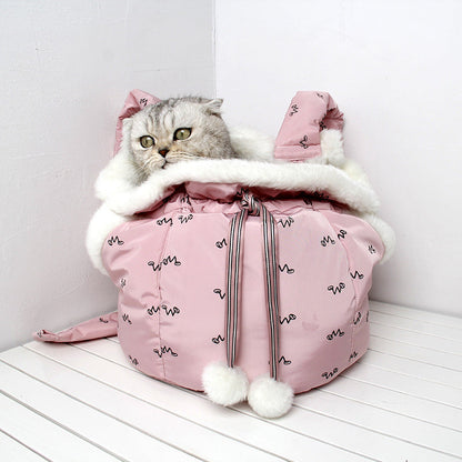 Pets Carrier Backpack Outdoor and Travel Use in Winter