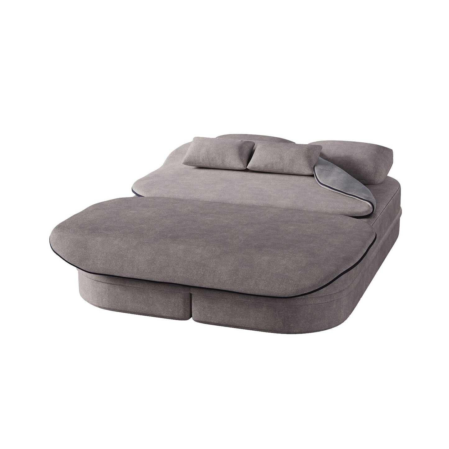 2 In 1 Foldable Sofa Bed With Multi Functional Blanket, Floor Lounge Sofa