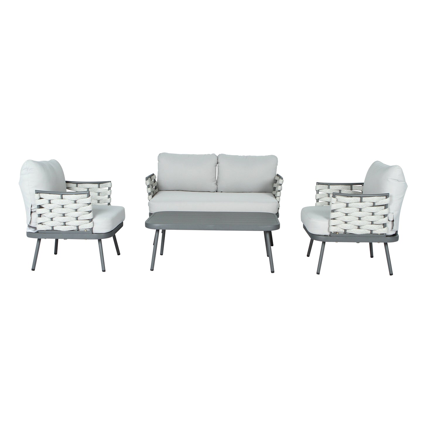 Mariano Steel 4-Pieces Conversation Set
