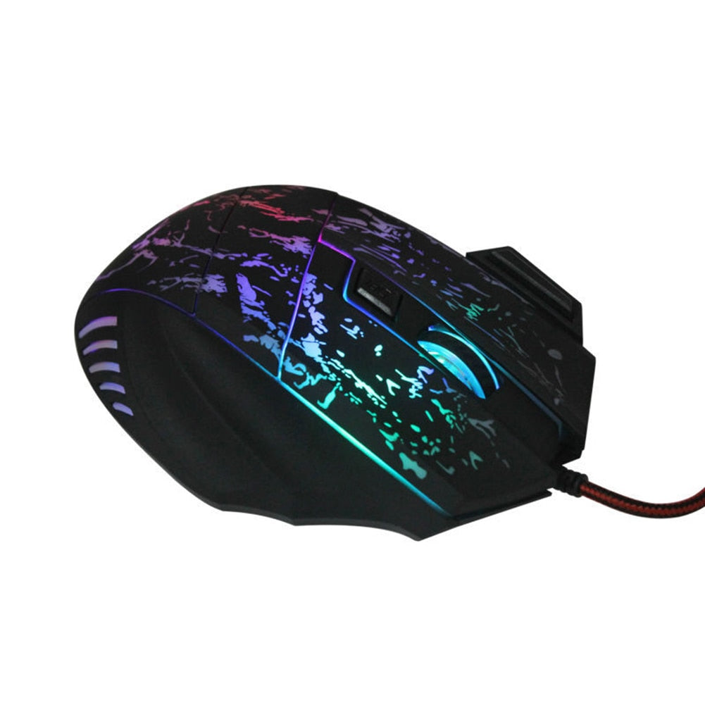 Gaming Mouse with RGB Lighting and Adjustable DPI for Precision Control