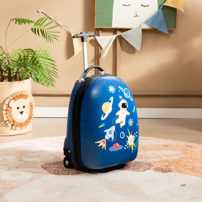 16 Inch Kids Carry-On Luggage Hard Shell Suitcase with Wheels