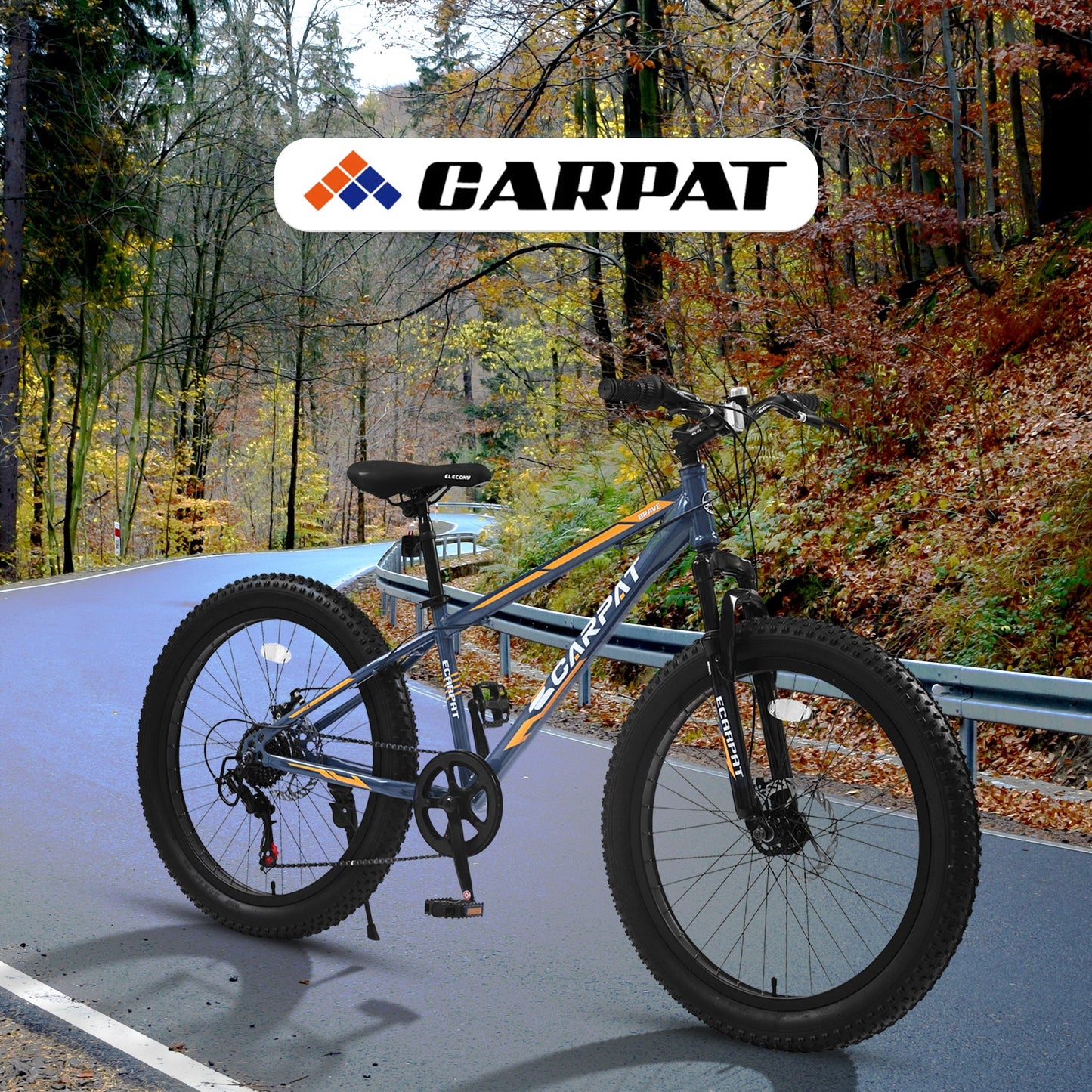 Elecony 24 Inch Fat Tire Mountain Bike
