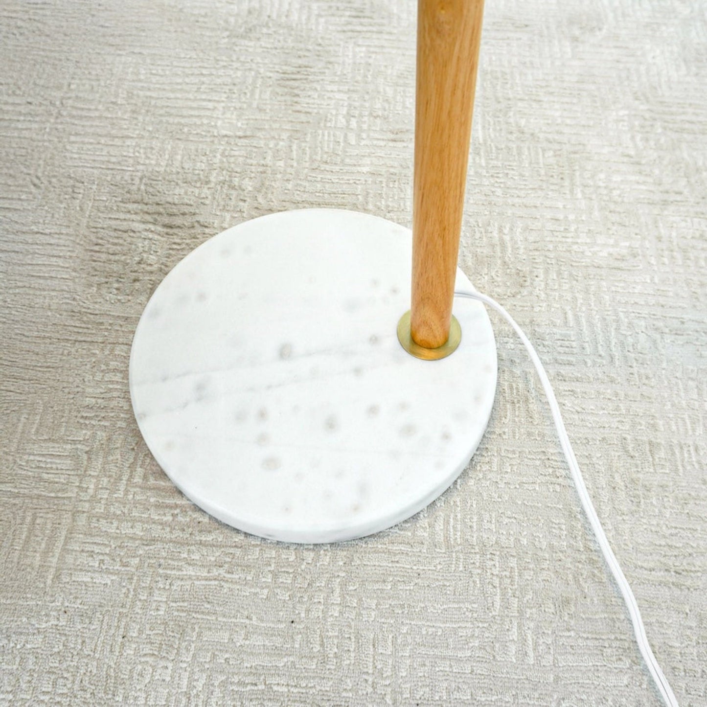 Tall Corner Floor Lamp For Living Room - White