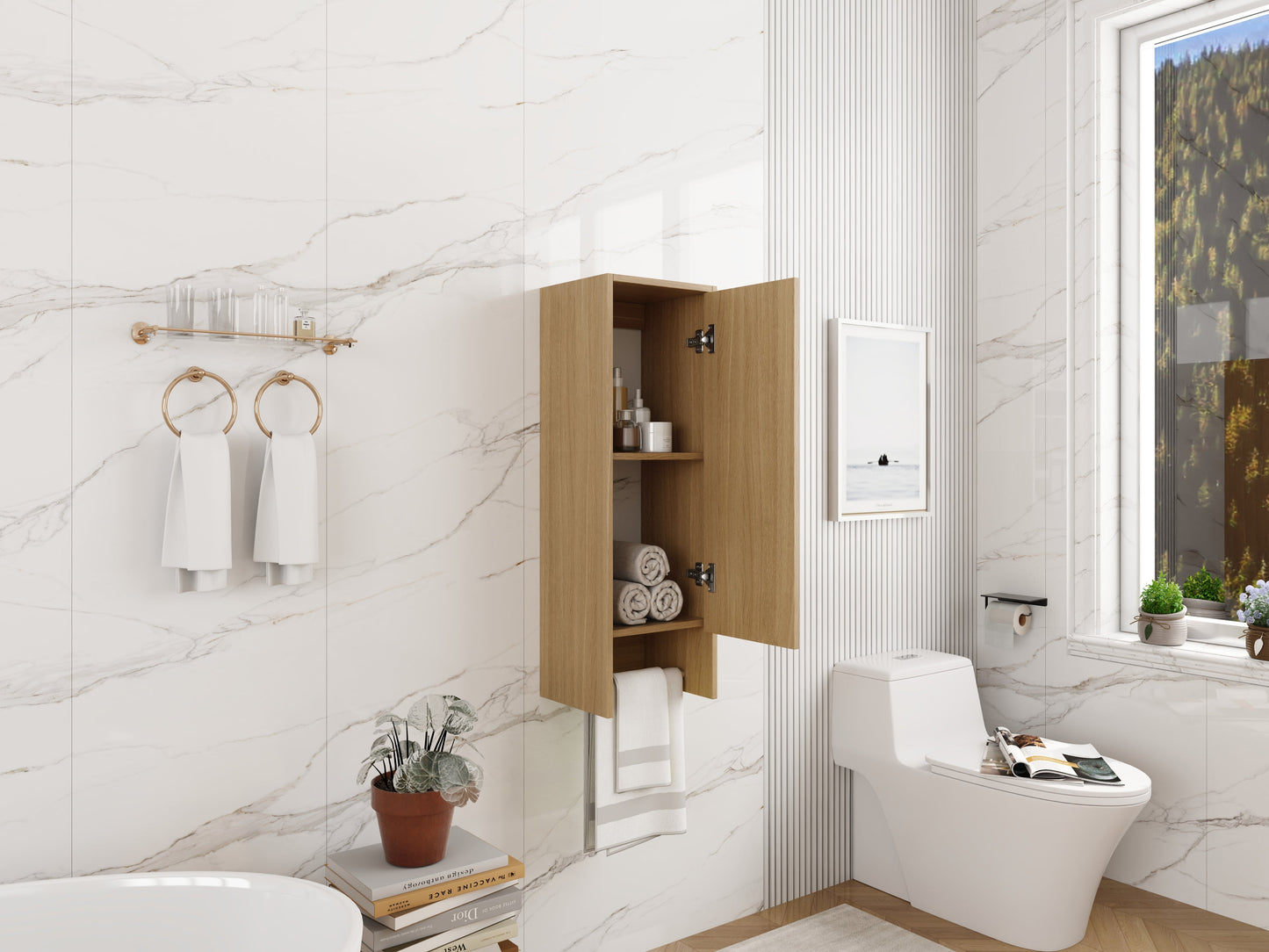12 Inch Small Wall Mounted Side Cabinet