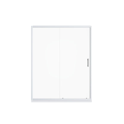 Pivot Shower Door With Handle, 1 / 4" Thick - Chrome