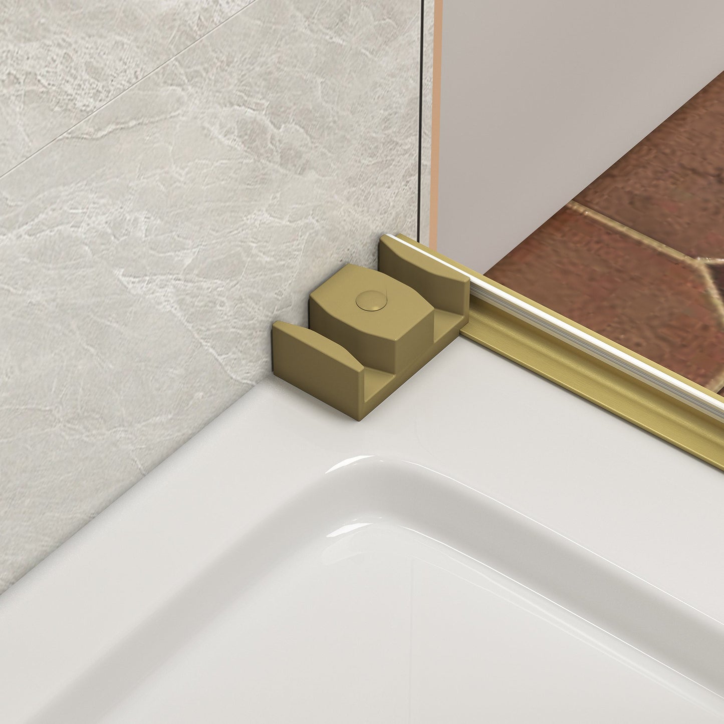 43"-48" W x 76" H Brushed Frameless Shower Door