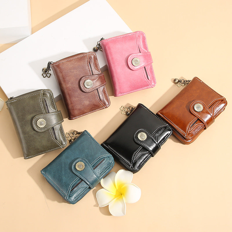 New Womens Wallet Fashionable Tassel Design Zip-around Short Style With Multiple Card Slots