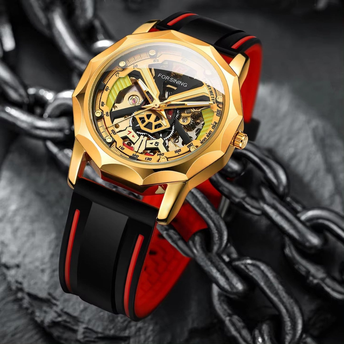 Casual Hollow-out Waterproof Manual Mechanical Watch