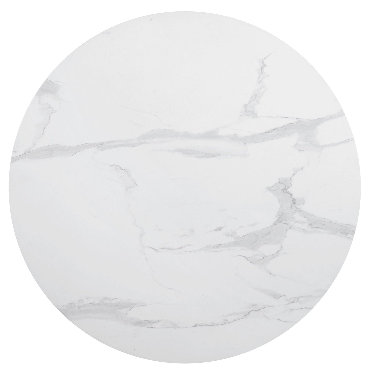 Round Dining Table With Pedestal Base - White