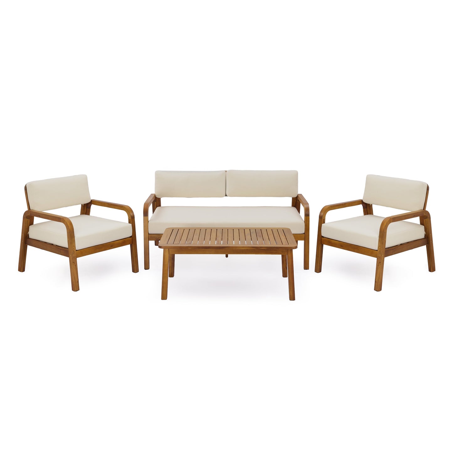 4-Pieces Outdoor Sofa Set with Cushions
