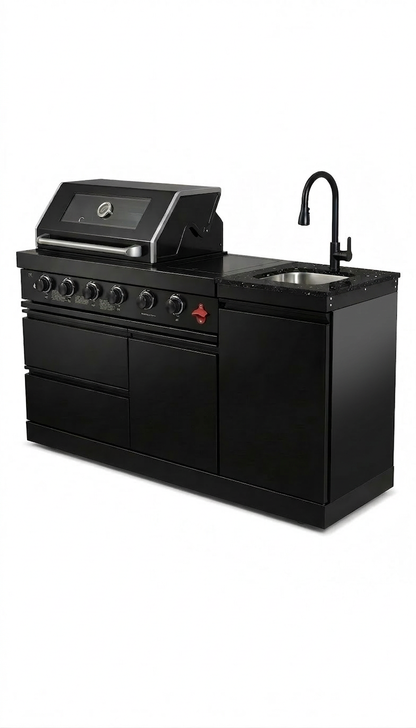 65.4-Inch Deluxe Stainless Steel Propane Gas Outdoor Kitchen Grill