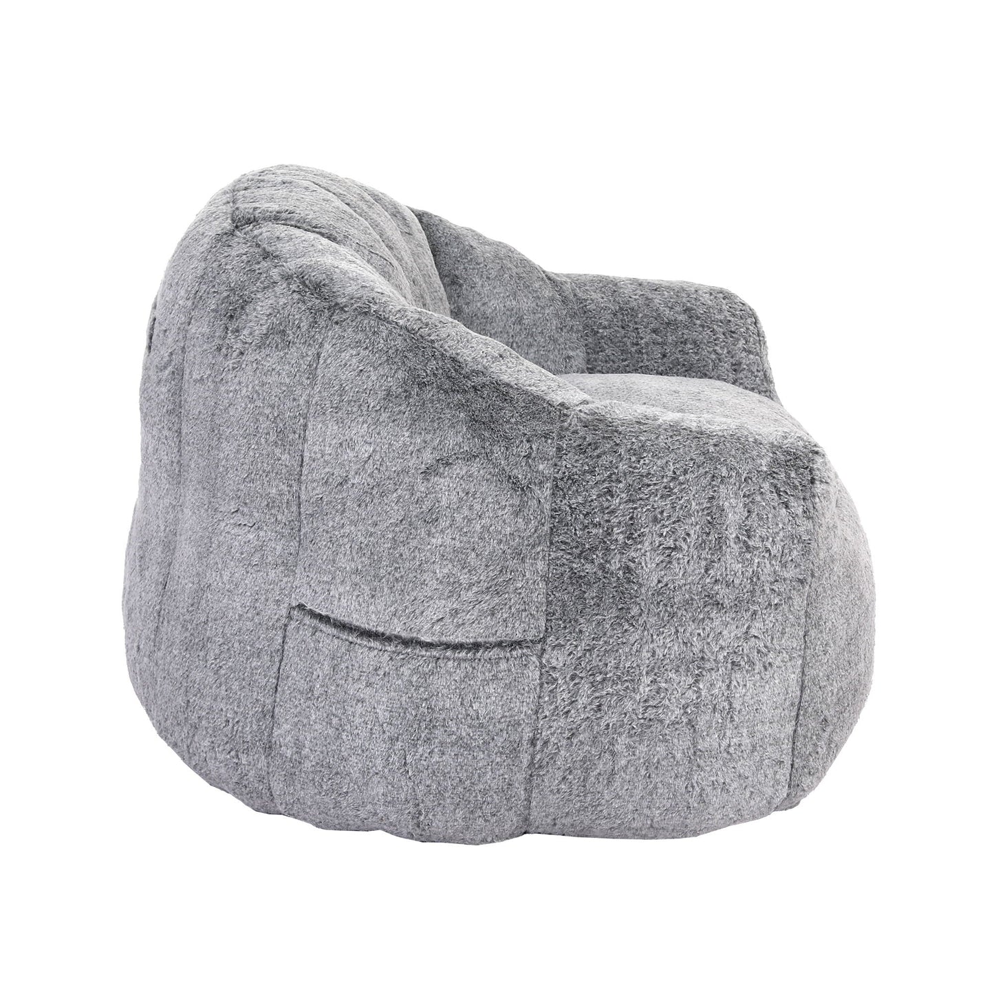 Beanbag Chair, Beanbag Sofa Chair With Armrests Stuffed High Density Foam