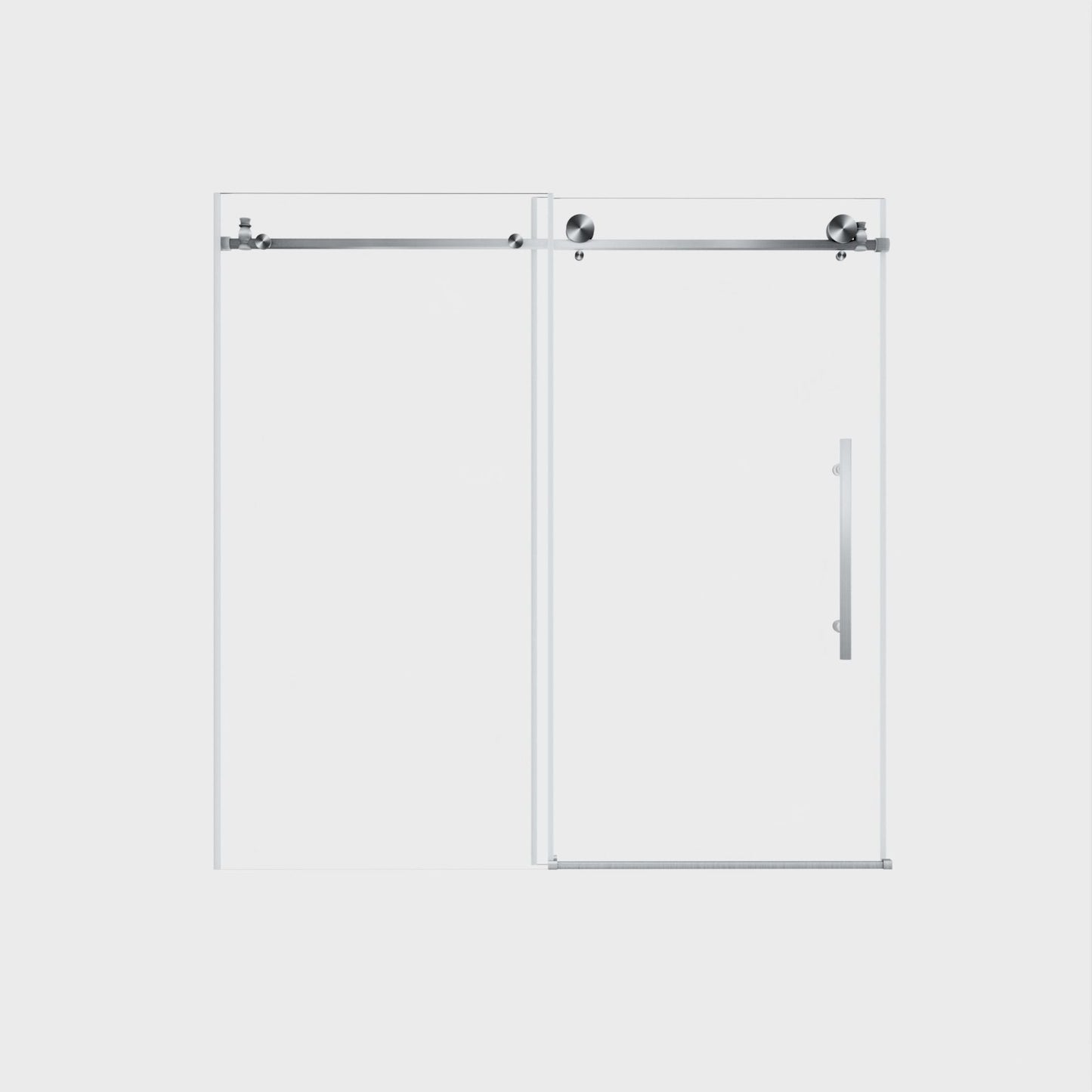 Frameless Shower Door, Smooth Sliding Tracks