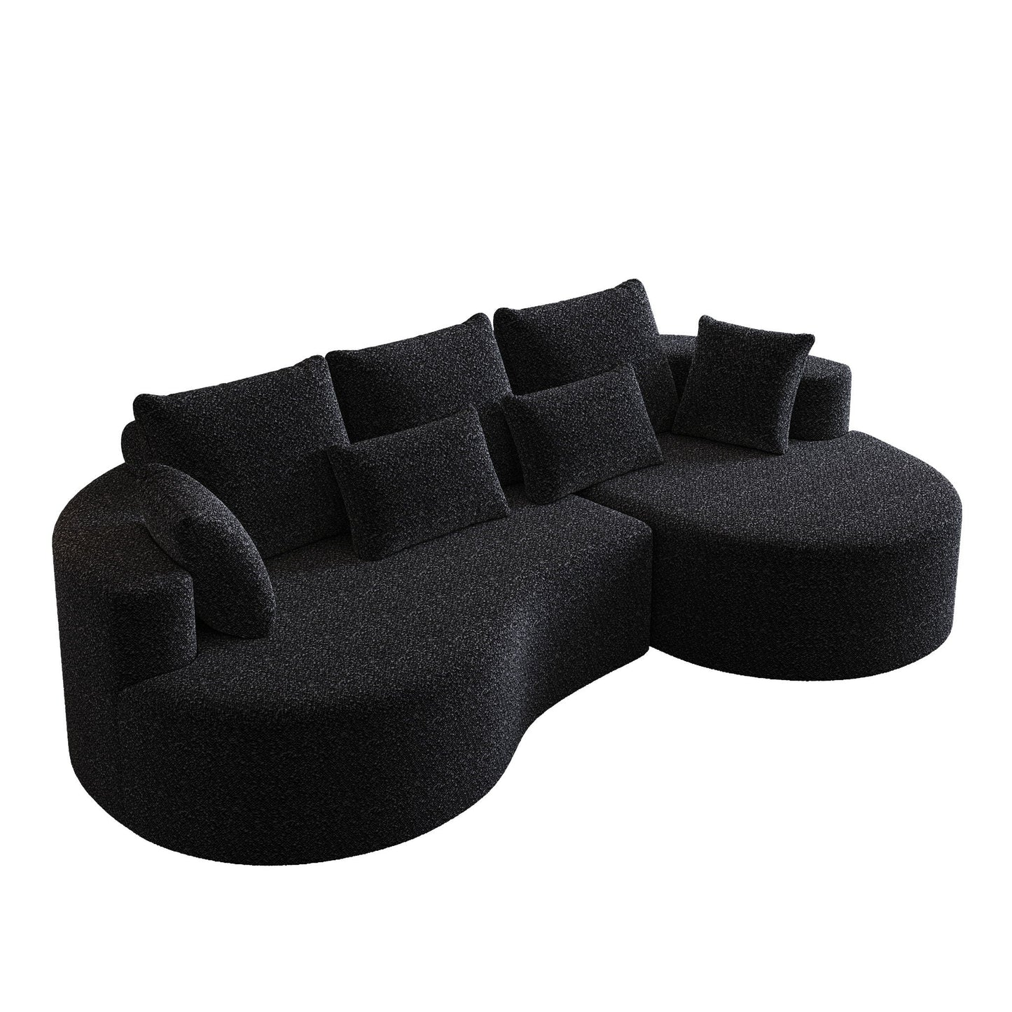 Curved Oversized Sectional Sofa With Extra Deep Seat