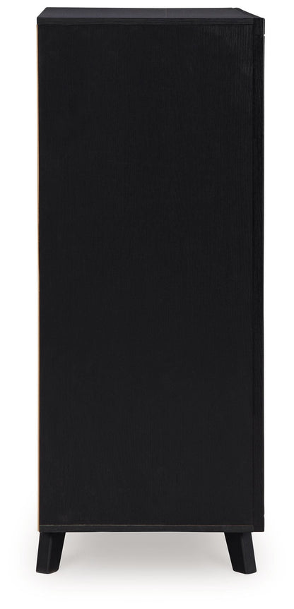 Danziar - Five Drawer Wide Chest - Black