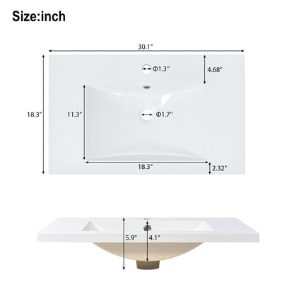 30" Bathroom Vanity Set with Sink