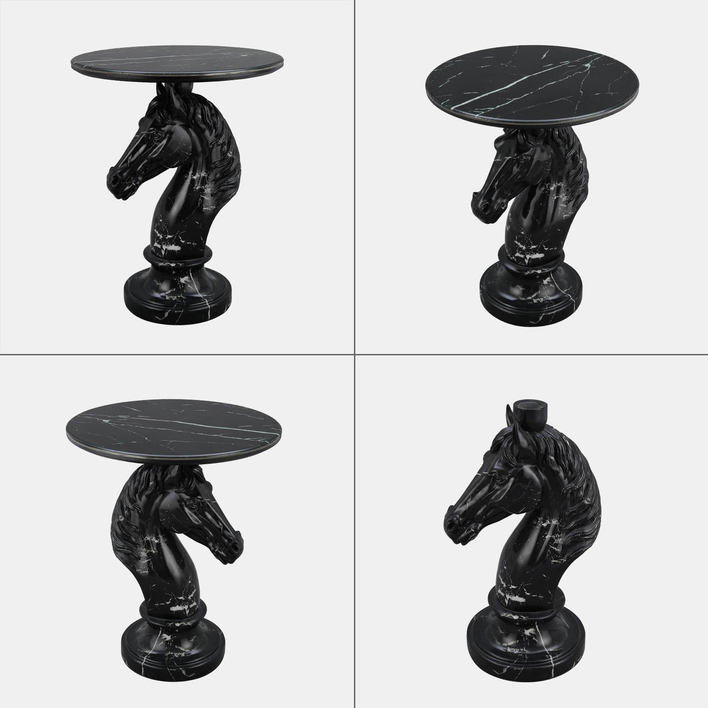 Horse Head Accent Table Animal Statue End Table