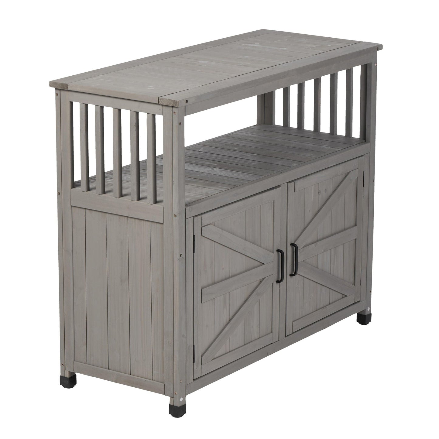Patio Bar Table Set With Storage