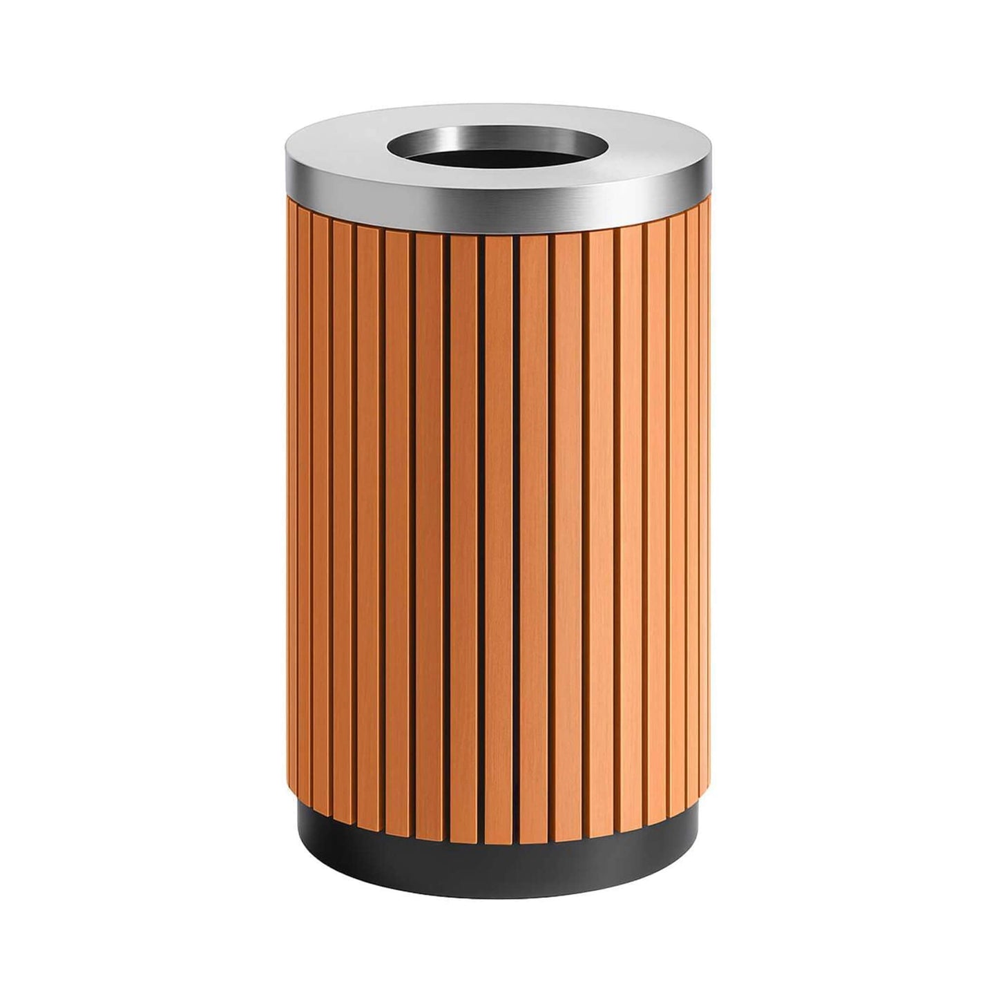 17-Gallon Commercial Round Outdoor Trash Can With Open Lid (SAK18520)