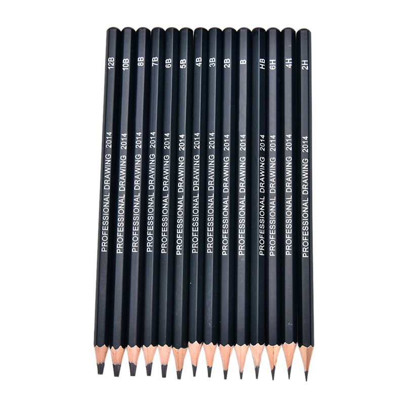 Set of 14 pencil sketches