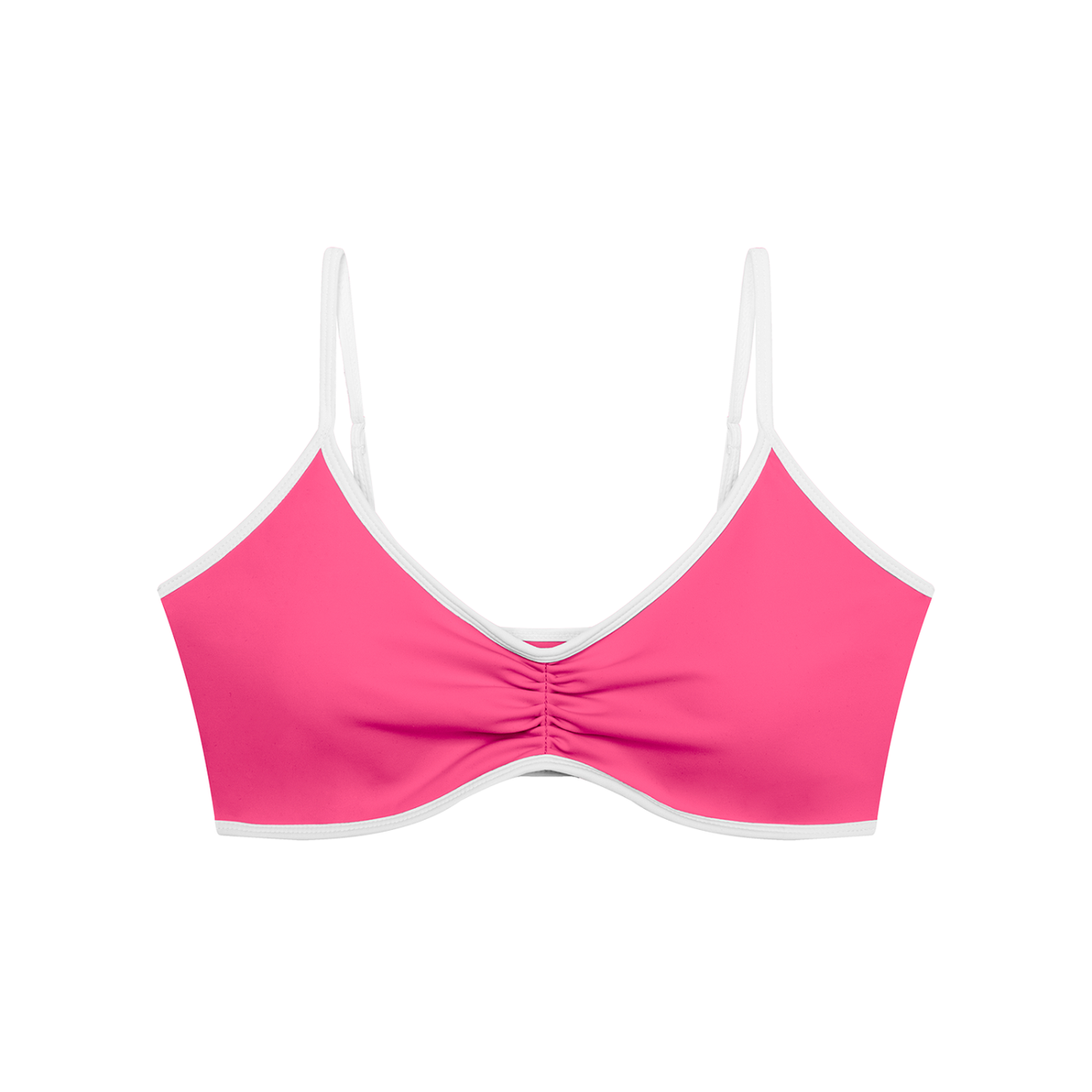Loki & Ivy Color Block Ruched V-Neck Sports Bra