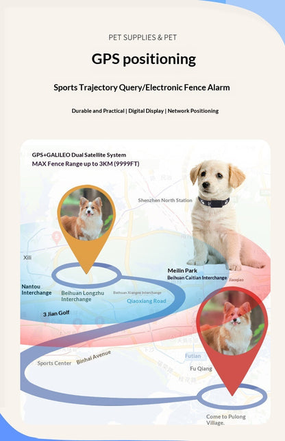 Smart GPS Wireless Fence Dog Training Collar