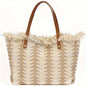 Bohemia canvas woven tote bag simple ethnic purse