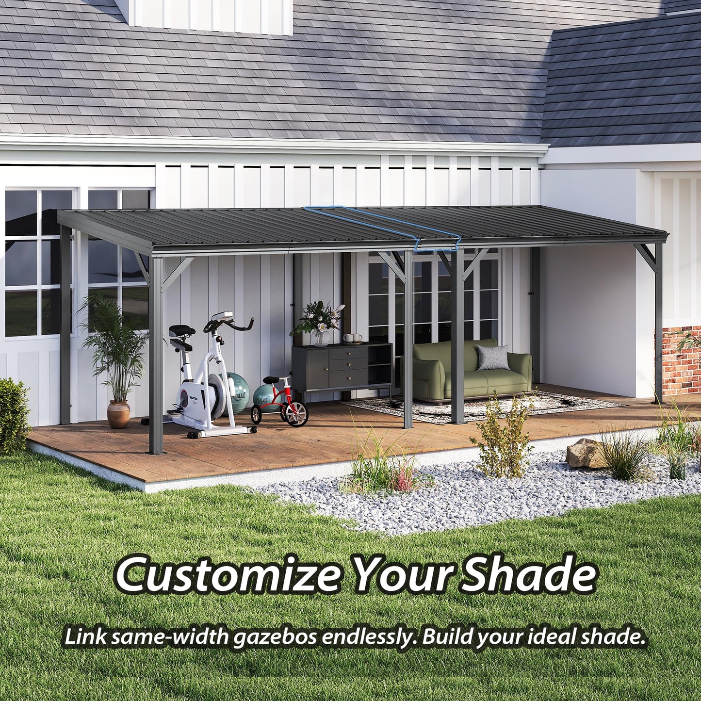 Gazebo Connector Kit for 8ft Width Wall-Mounted Gazebos