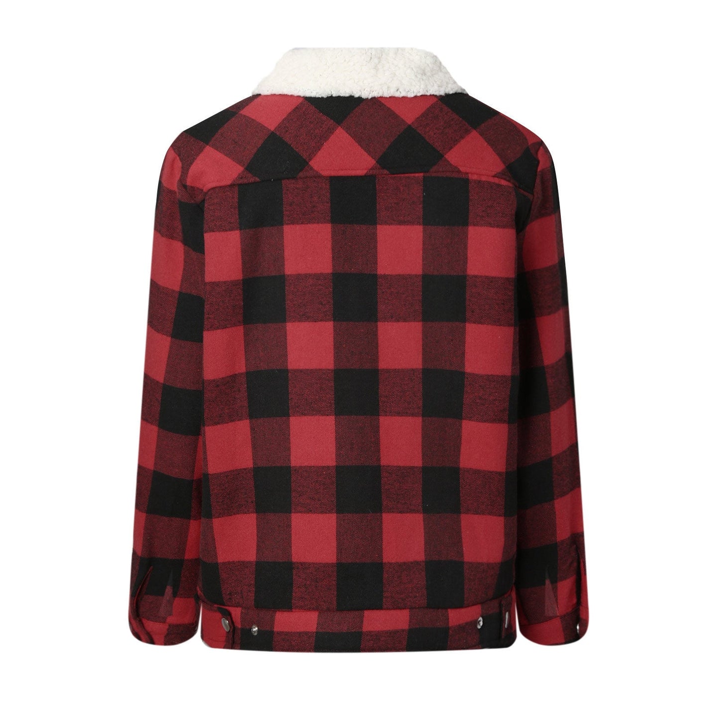 New Red plaid Winter jacket for women