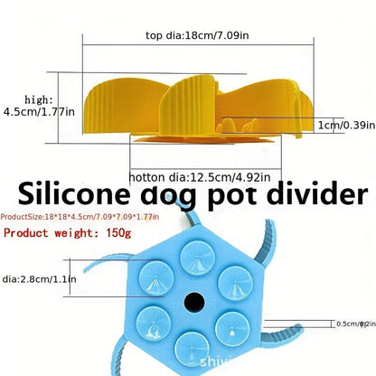 New Arrival Silicone Hexagon Food Divider Dog Slow Eating Mat Pet Eat Feeding Lick Pad With Suction For Animal Bathing Grooming