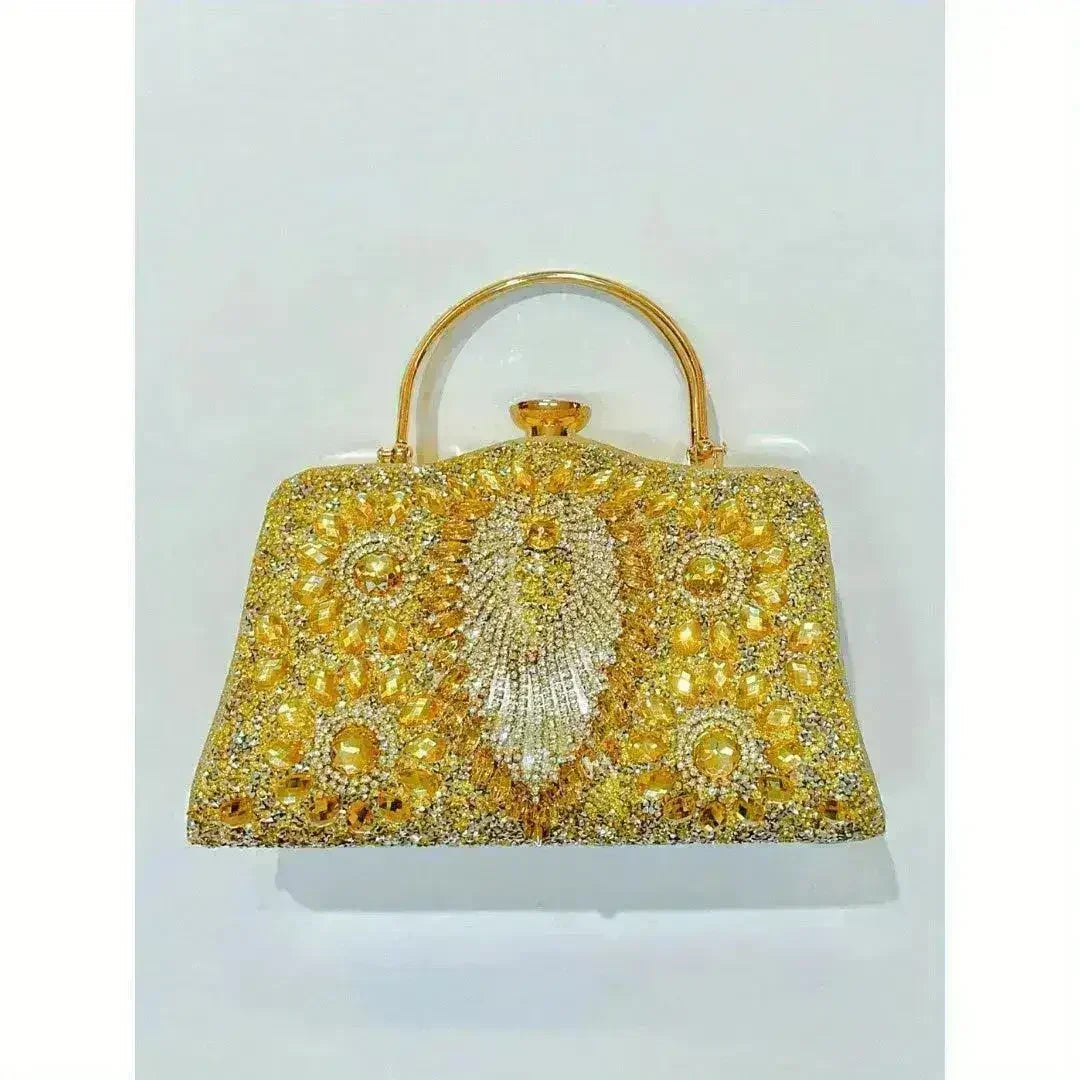 Diamond Inlaid Clutch - Convertible Evening Bag | Femstylo