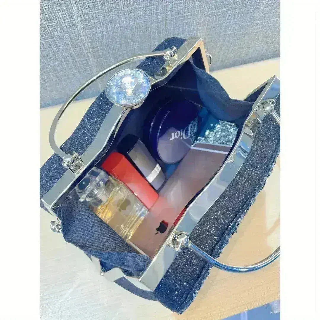 Diamond Inlaid Clutch - Convertible Evening Bag | Femstylo