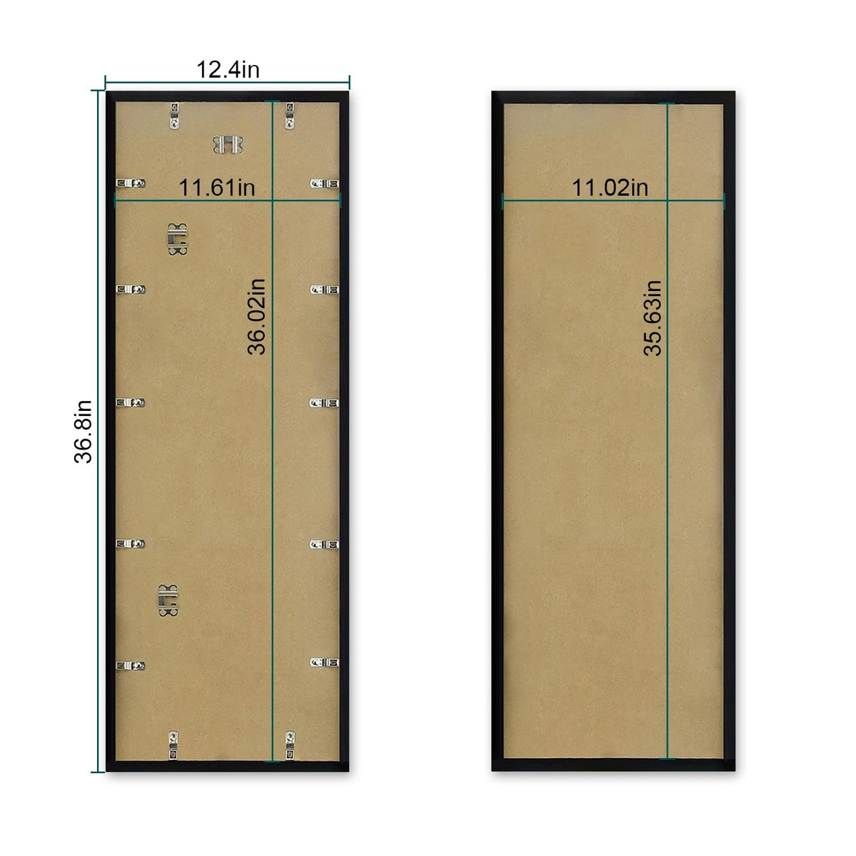 2 Packs 36.8x12.4in Picture Wall Frames Display Panoramic Photo Frame Gallery Poster Frames with Clear Plexiglass MDF Backboard for Family Photos Wedd