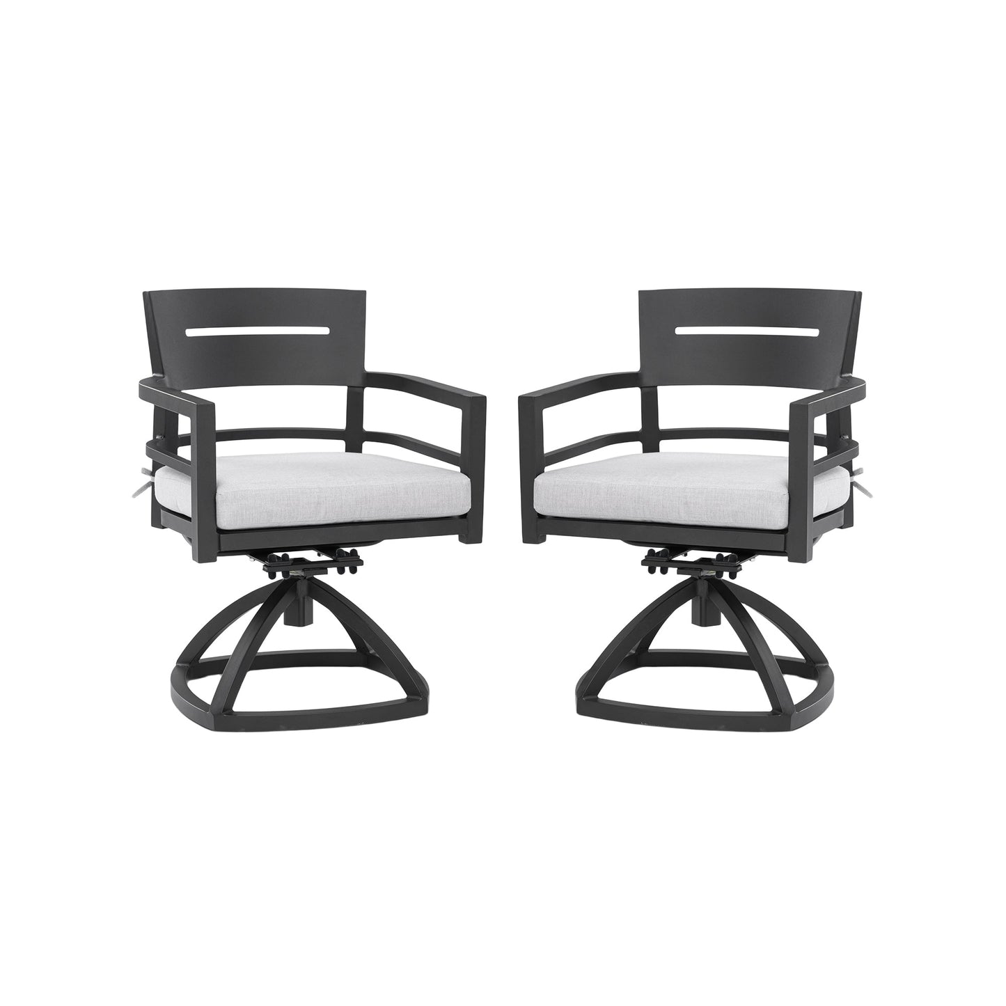 Outdoor Patio Aluminum Swivel Rocker 2PCs with Sunbrella Cushions