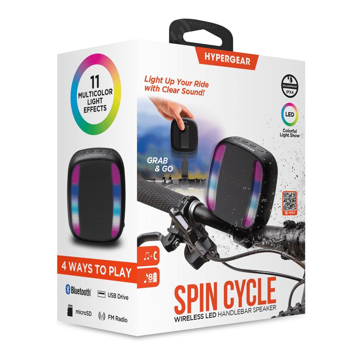 HyperGear Spin Cycle LED Wireless Bike Speaker