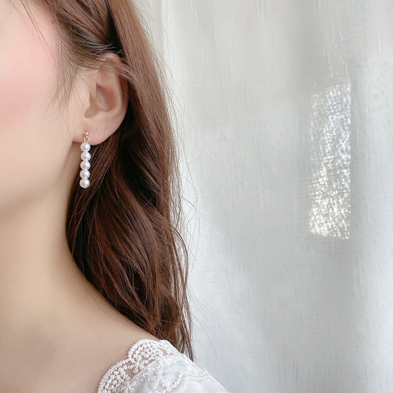 Handmade Pearl Drop Dangle Earrings